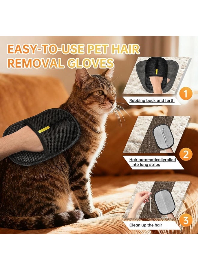 Pet hair removal glove for dogs and cats, reusable magic brush for pet hair, suitable for sofas, clothes, carpets and curtains (1 piece) - Image 5